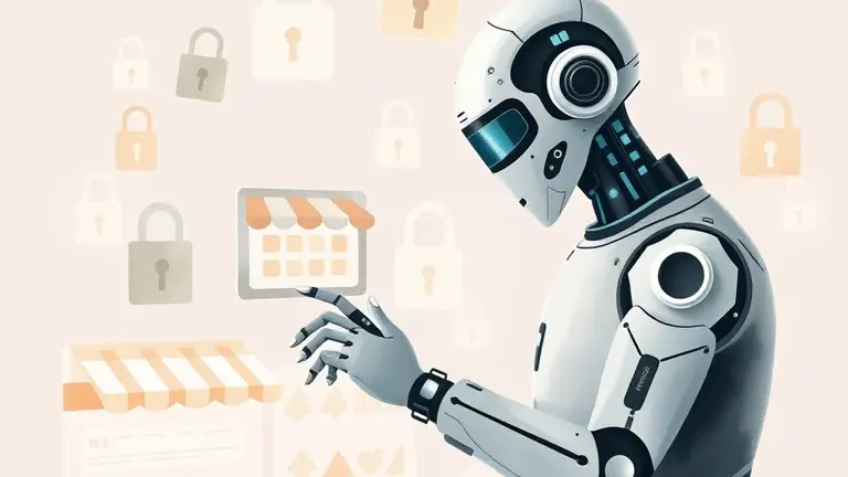 an AI agent picking digital locks of many online shops, cybersecurity